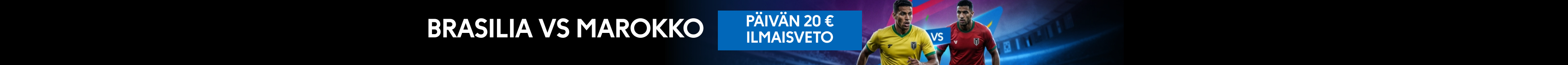 Brasilia vs Marokko | Päivän 20 € ilmaisveto